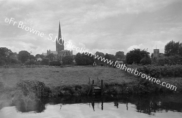 DISTANT VIEW OF CATHEDRAL FROM BANKS OF WENSUM